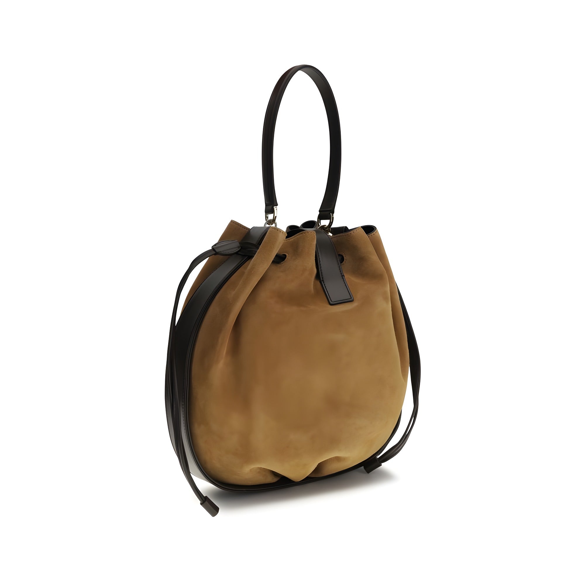 Geantă bucket Ferragamo maro din piele
