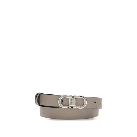 Ferragamo Gray Leather Belt