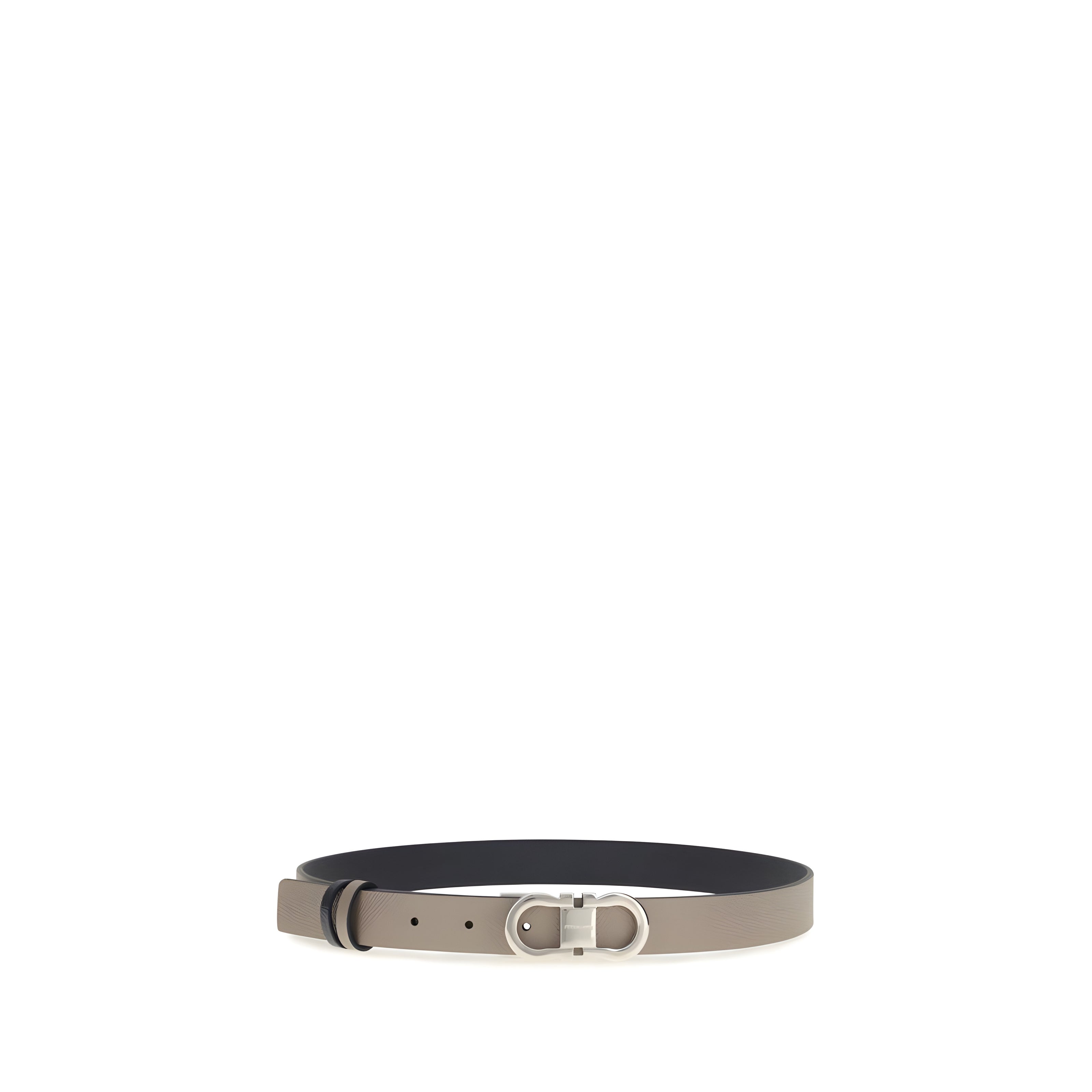 Ferragamo Gray Leather Belt