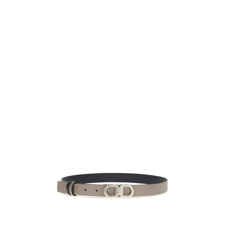 Ferragamo Gray Leather Belt
