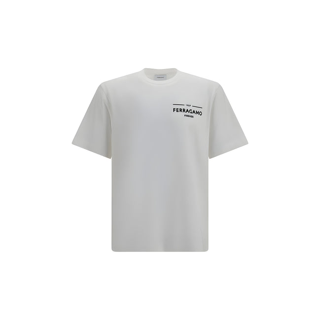 Ferragamo White Cotton T-Shirt