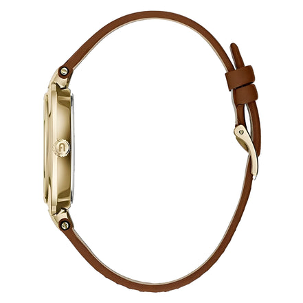 Furla Brown Leather Dress Watch