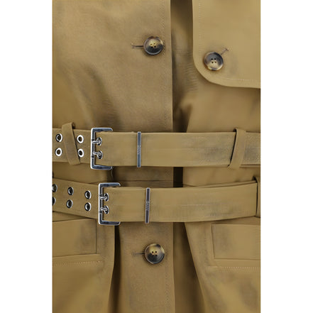 Ganni Beige Cotton Full-Length Jacket