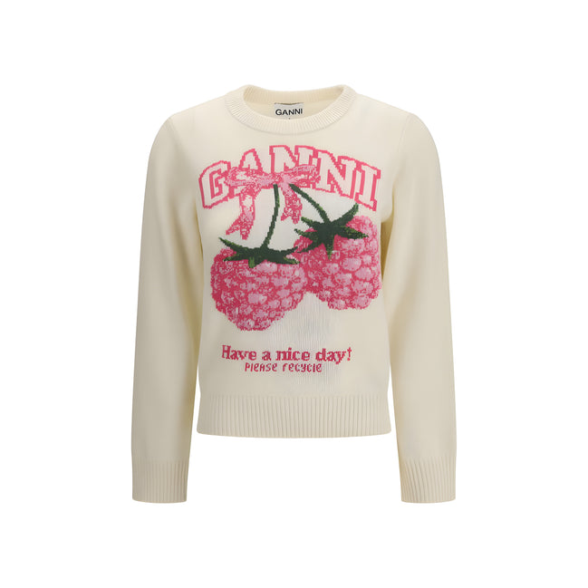 Ganni Beige Wool Sweater