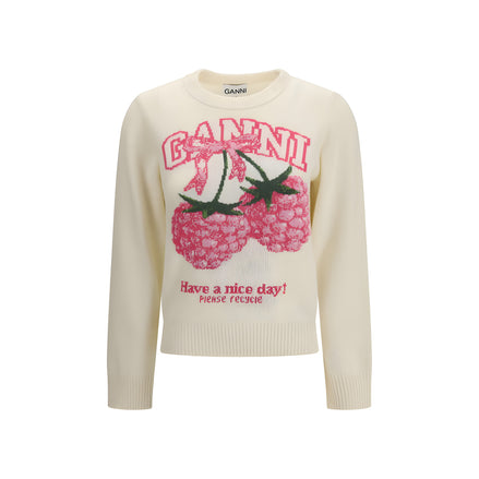 Ganni Beige Wool Sweater
