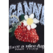 Ganni Black Alpaca Vicugna Pacos T-Shirt