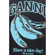 Ganni Black Cotton T-Shirt