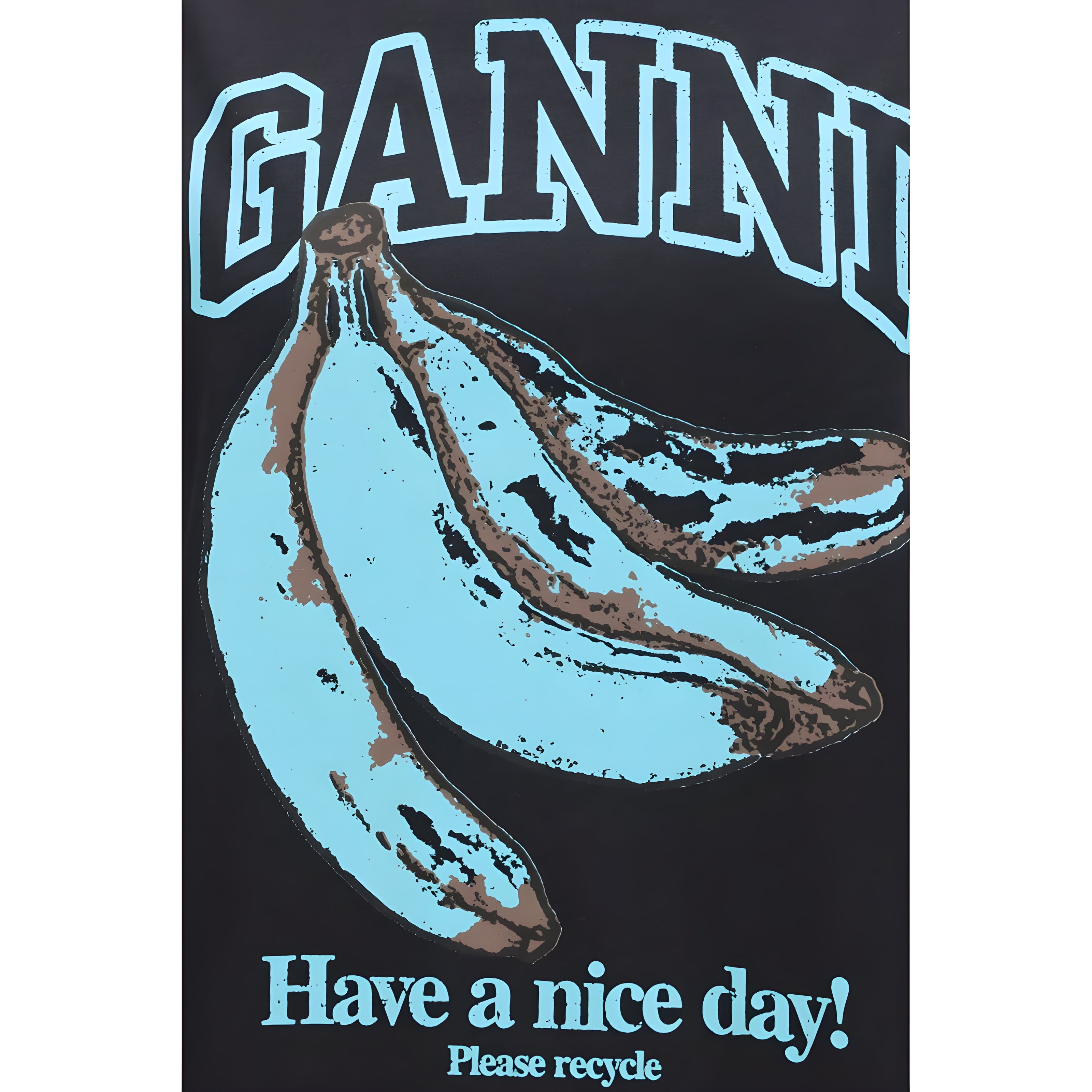 Ganni Black Cotton T-Shirt