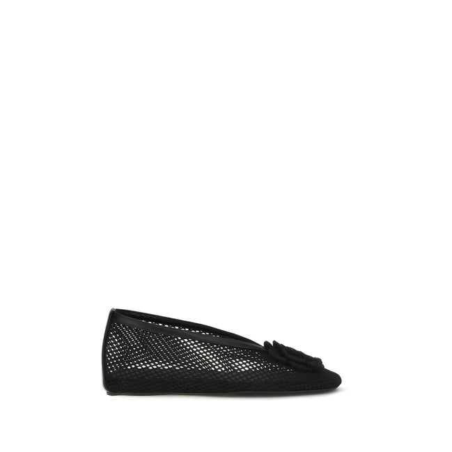 Ganni Black Ballet Flats