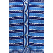 Ganni Blue Cotton Cardigan