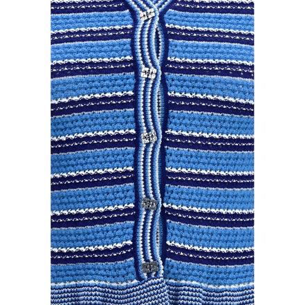 Ganni Blue Cotton Cardigan