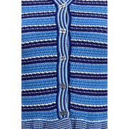 Ganni Blue Cotton Cardigan