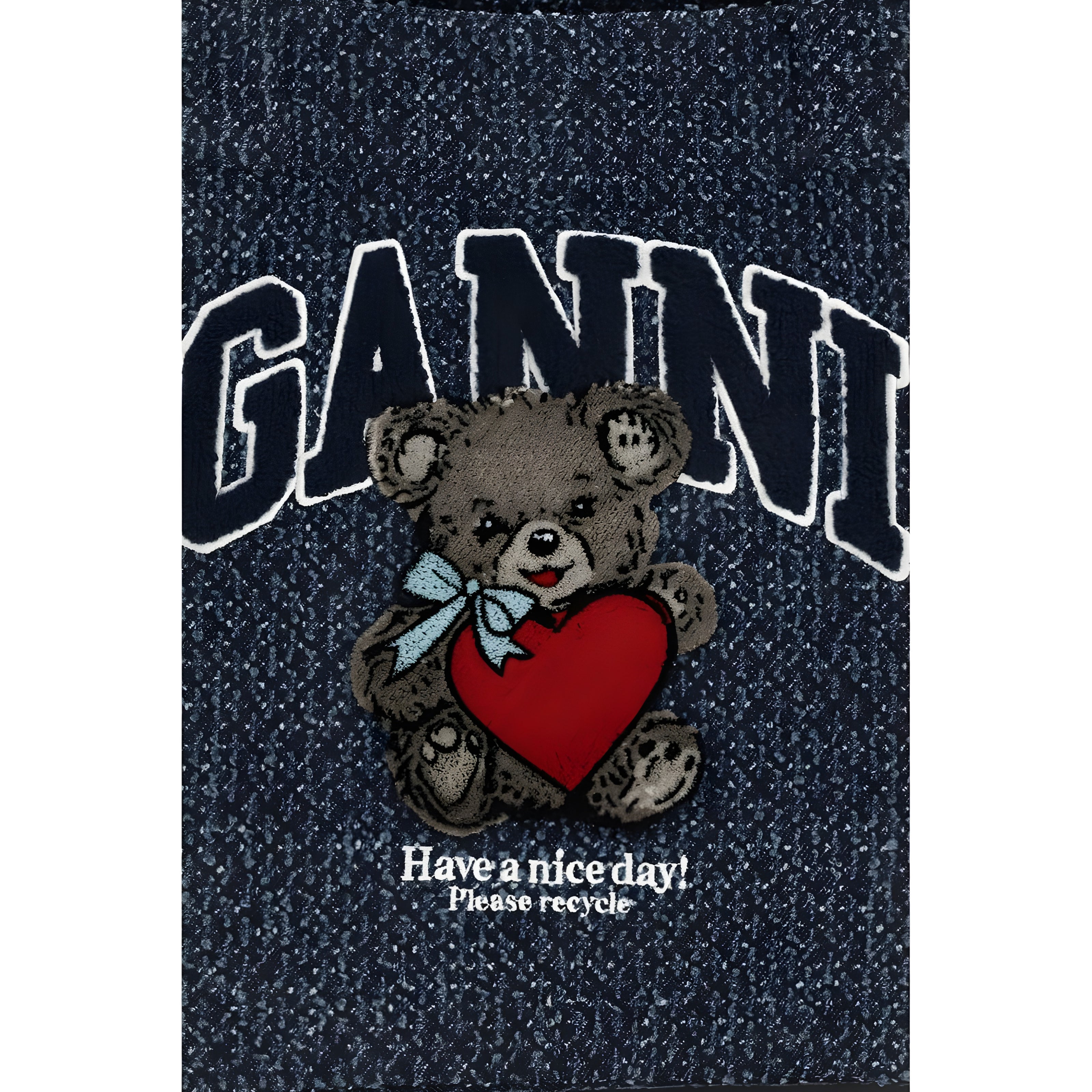 Ganni Blue Cotton Shoulder Bag