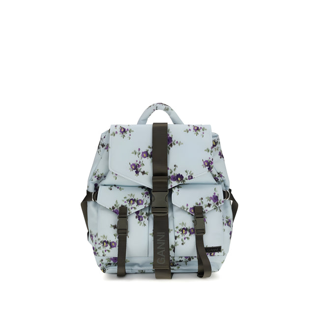 Ganni Blue Backpack