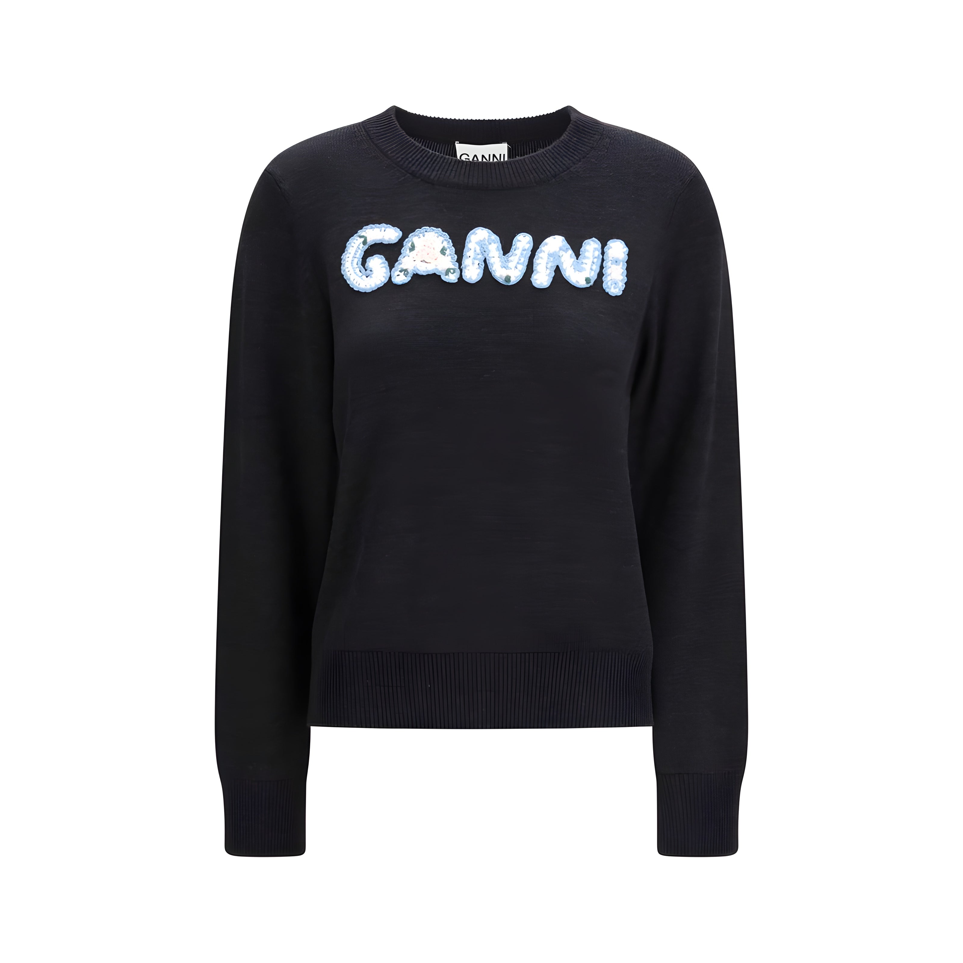 Ganni Gray Wool Sweater
