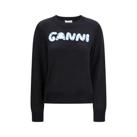 Ganni Gray Wool Sweater