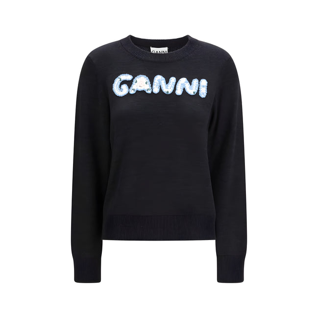 Ganni Gray Wool Sweater