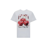 Ganni White Cotton T-Shirt