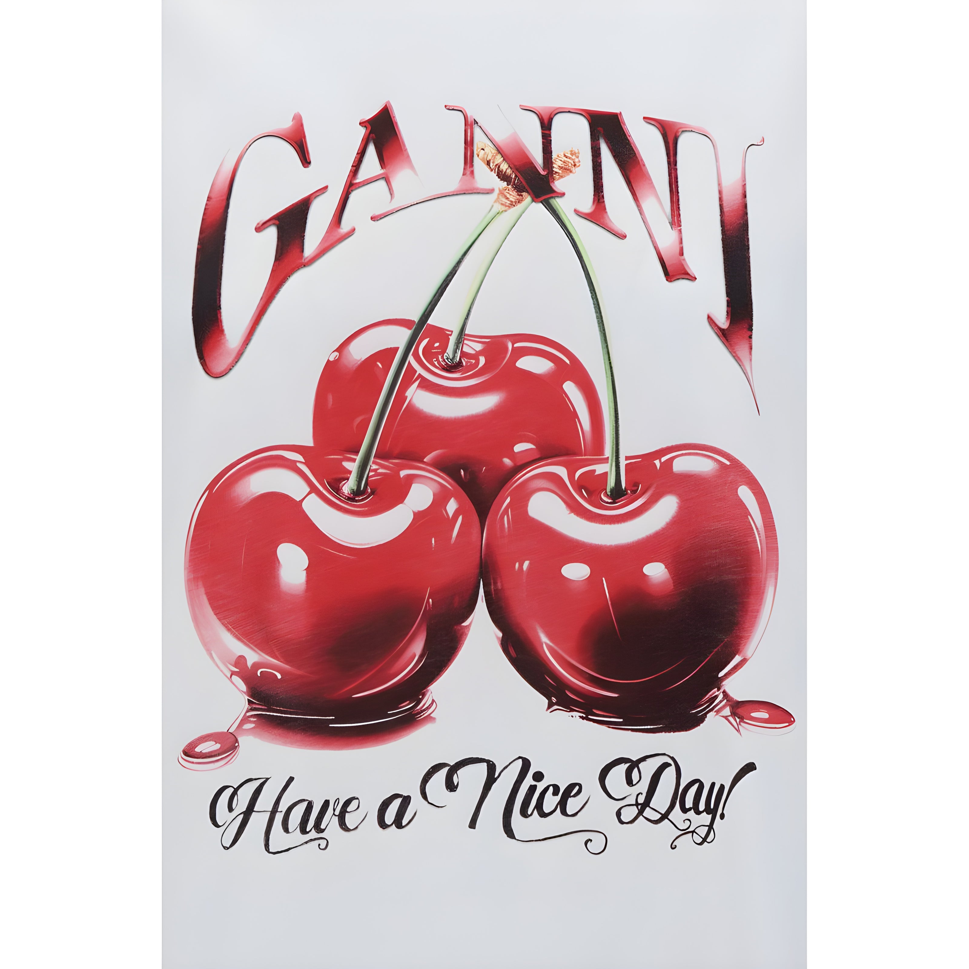 Ganni White Cotton T-Shirt