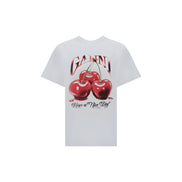 Ganni White Cotton T-Shirt