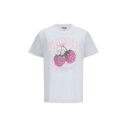 Ganni White Cotton T-Shirt