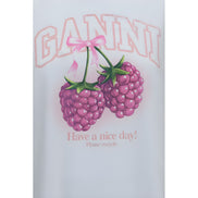Ganni White Cotton T-Shirt