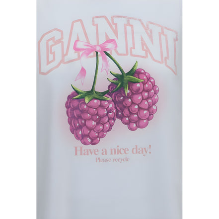 Ganni White Cotton T-Shirt