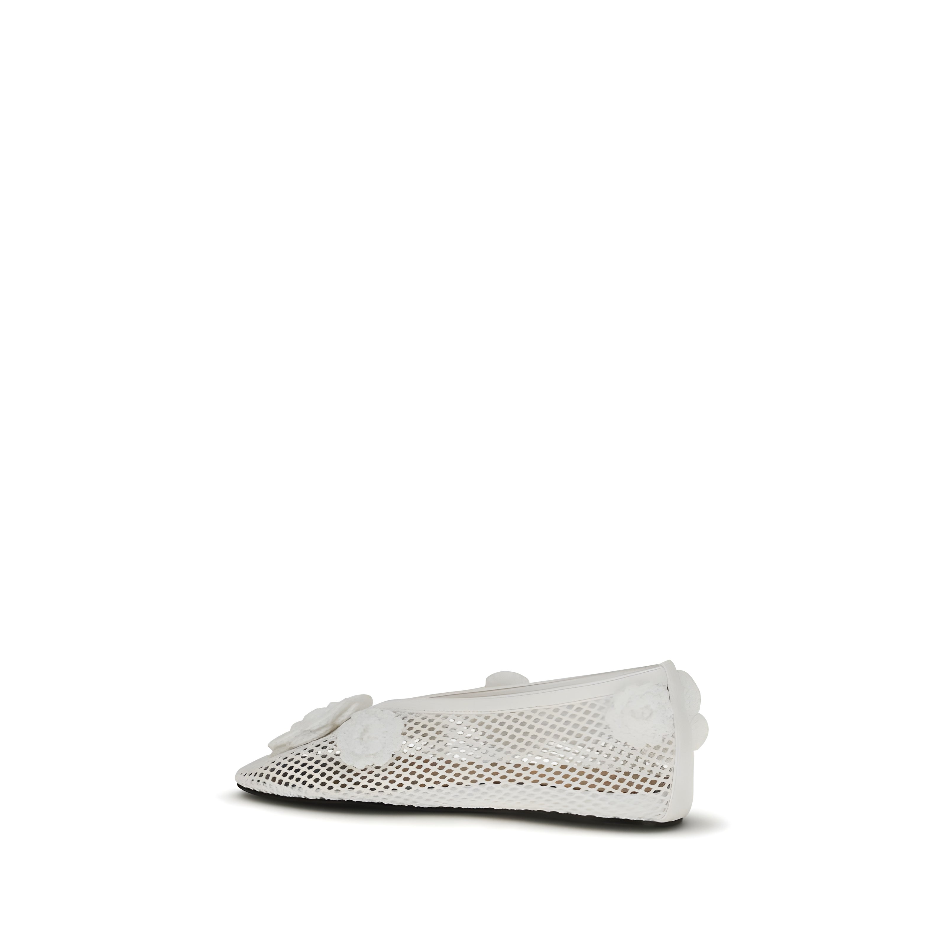Ganni White Ballet Flats