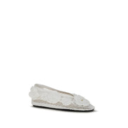 Ganni White Ballet Flats