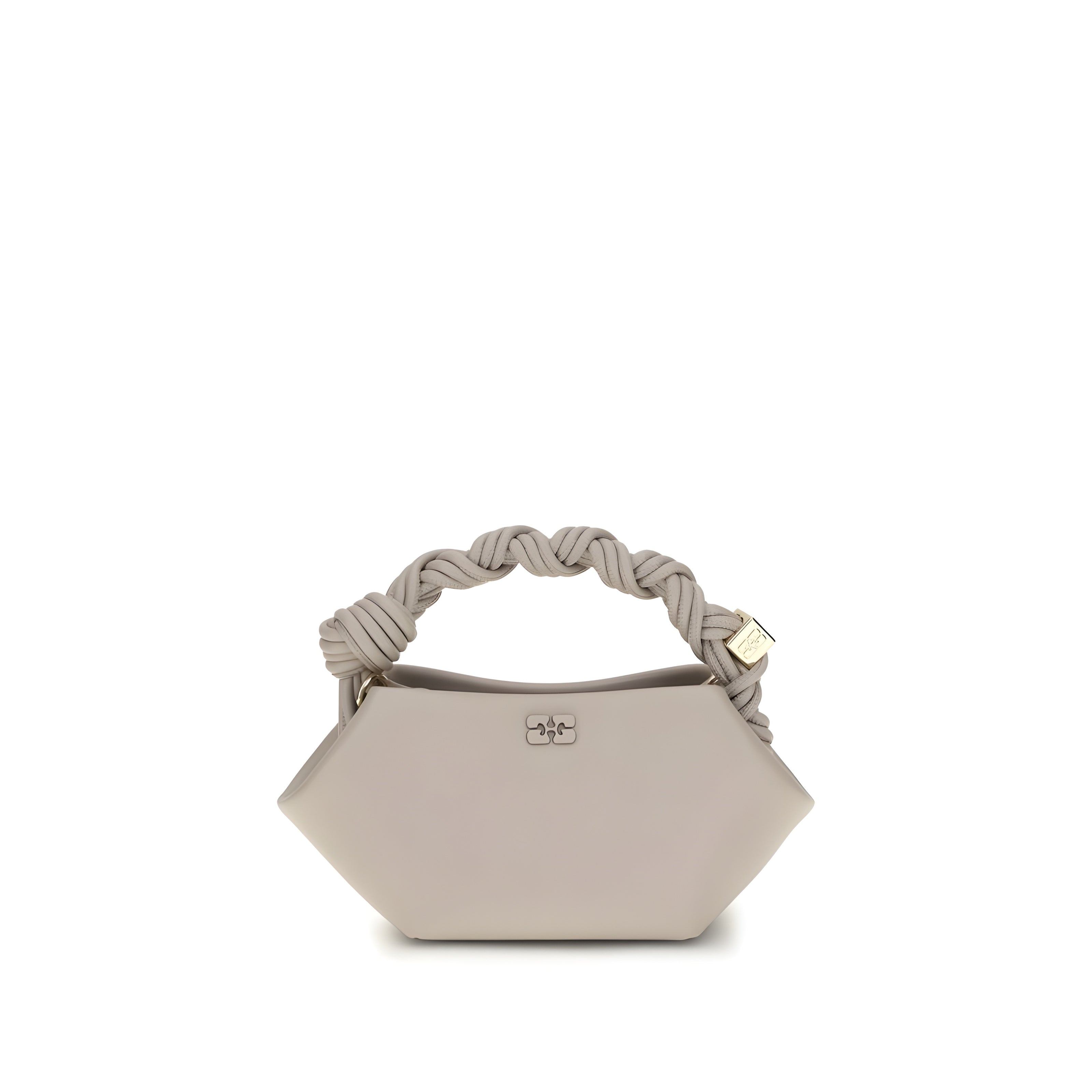 Ganni White Recycled Leather Shoulder Bag