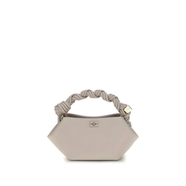 Ganni White Recycled Leather Shoulder Bag