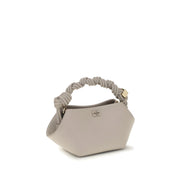Ganni White Recycled Leather Shoulder Bag