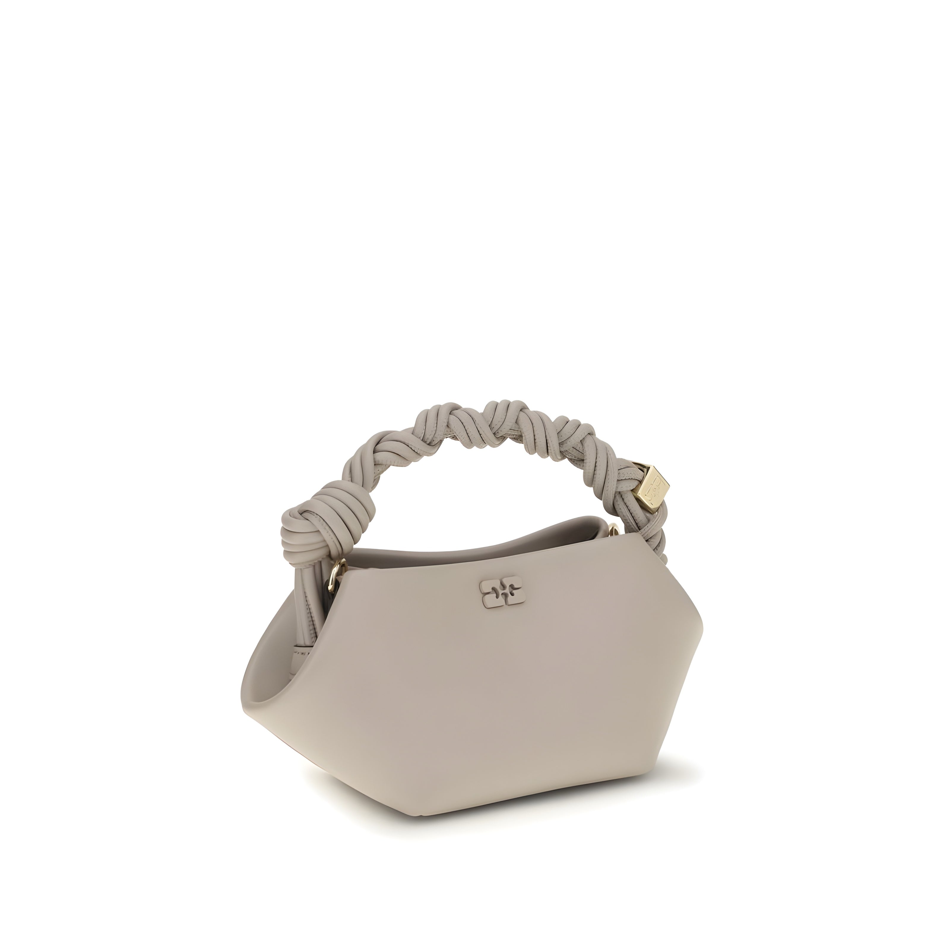 Ganni White Recycled Leather Shoulder Bag