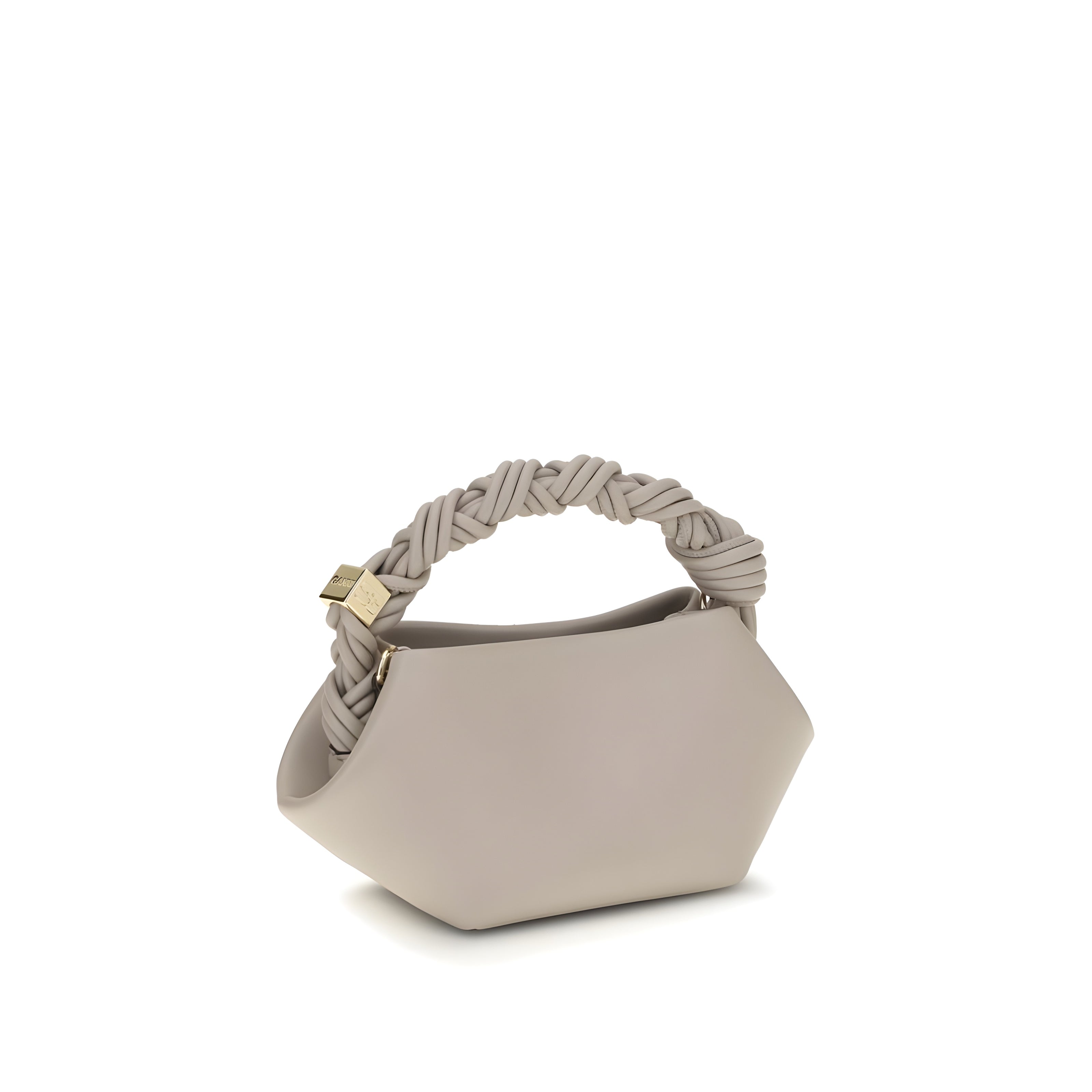 Ganni White Recycled Leather Shoulder Bag