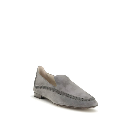 Mocasini slip-on Giorgio Armani din piele de vițel gri