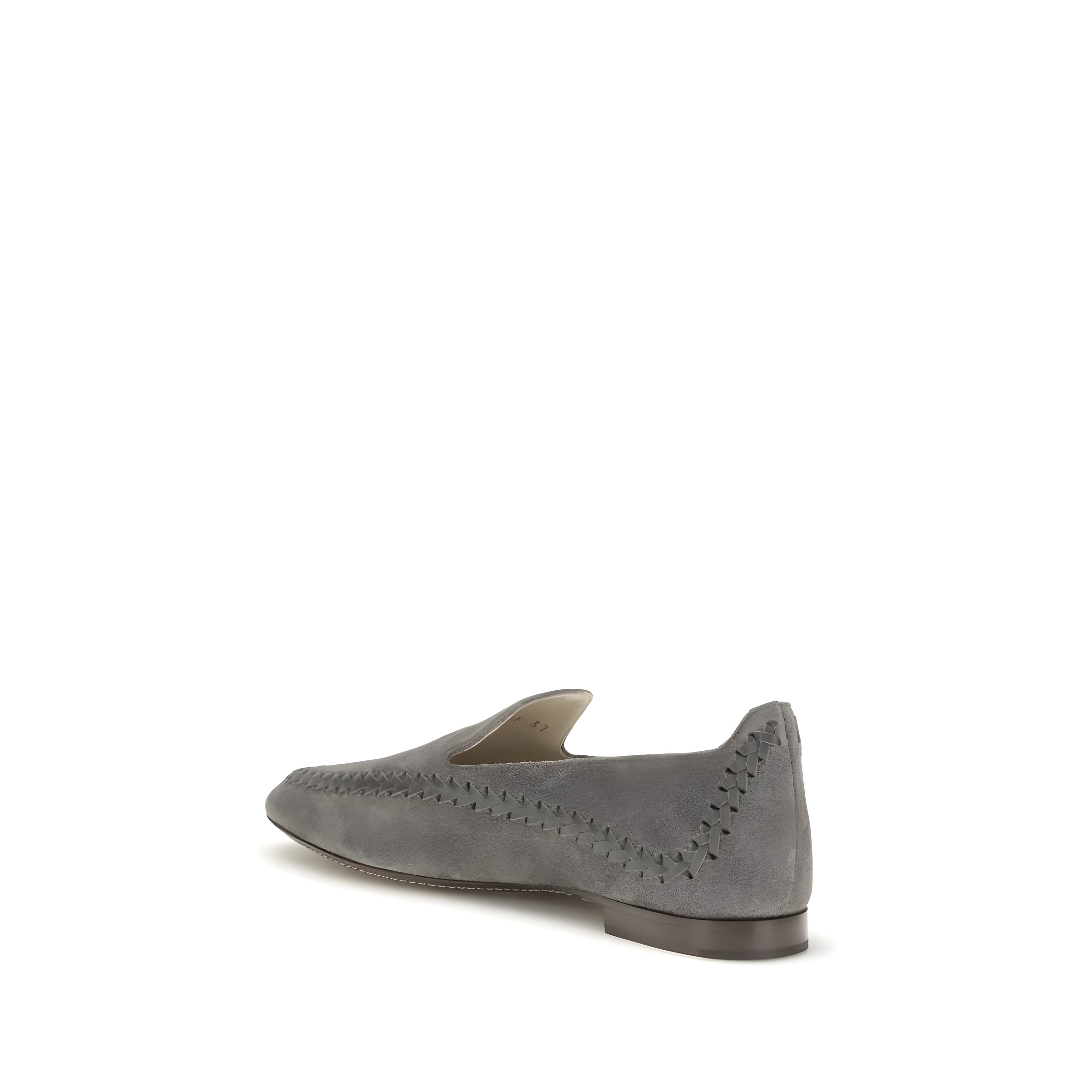 Mocasini slip-on Giorgio Armani din piele de vițel gri