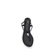 Sandale plate Giuseppe Zanotti negre din piele