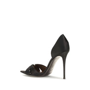 Sandale cu toc stiletto Giuseppe Zanotti negre din satin
