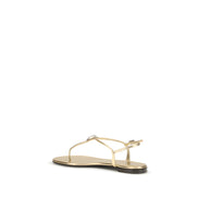 Giuseppe Zanotti Gold Flat Sandals