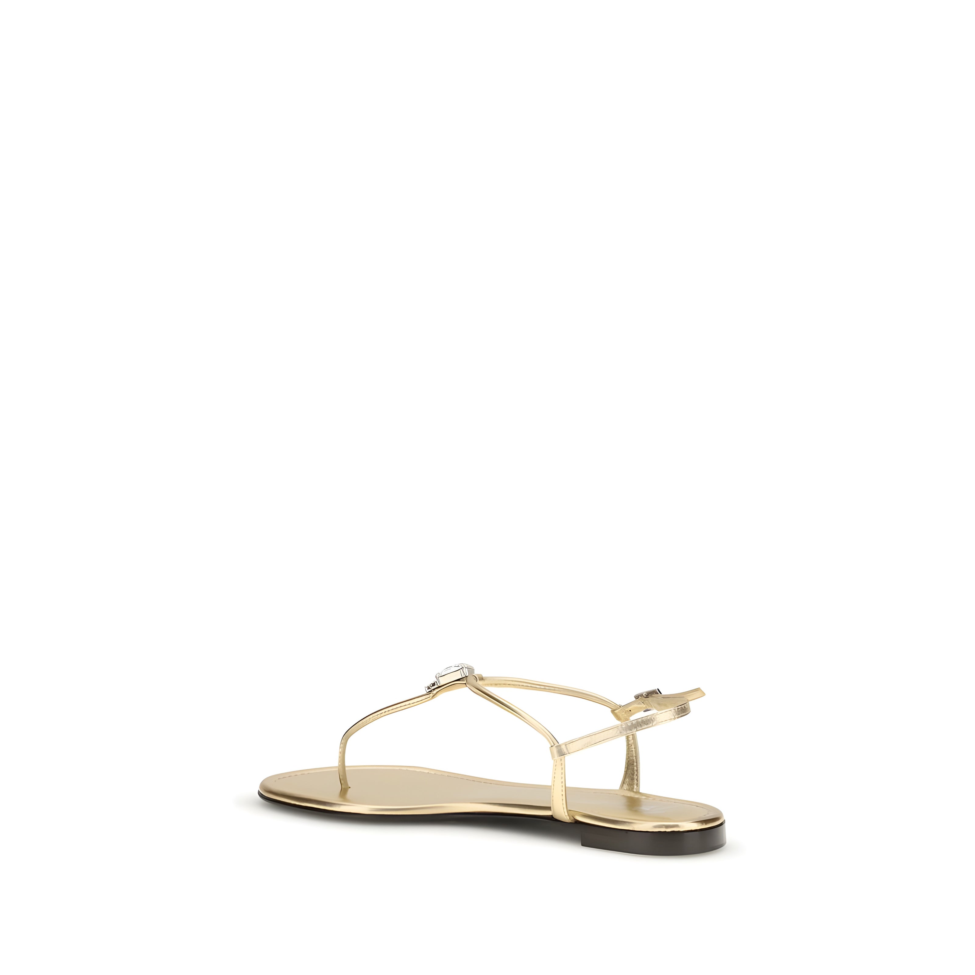 Giuseppe Zanotti Gold Flat Sandals