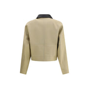 Givenchy Beige Cotton Leather Jacket