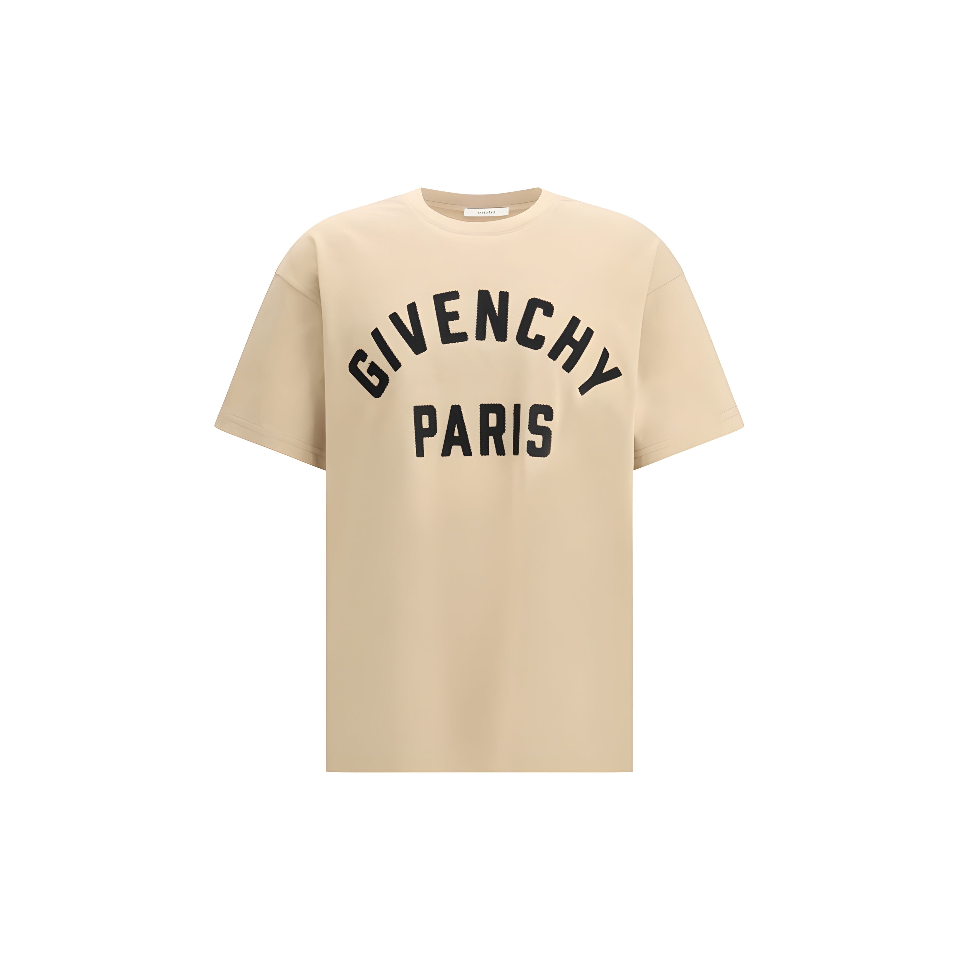 Tricou Givenchy bej din bumbac