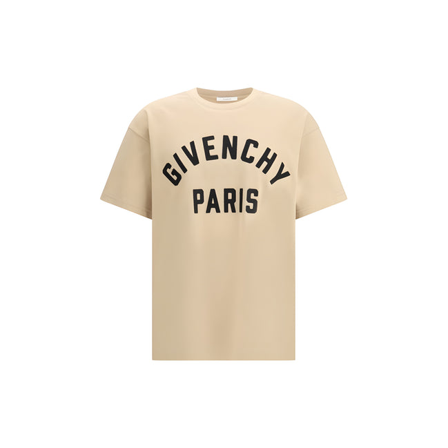 Tricou Givenchy bej din bumbac