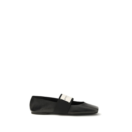 Givenchy Black Lamb Leather Ballet Flats