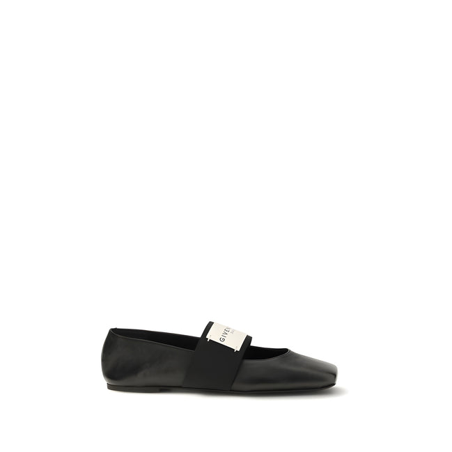 Givenchy Black Lamb Leather Ballet Flats