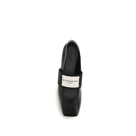 Givenchy Black Lamb Leather Ballet Flats