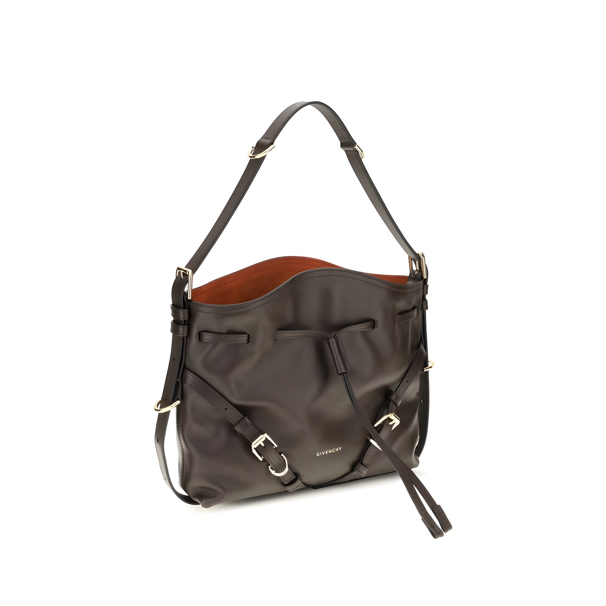 Givenchy Brown Calf Leather Bucket Bag