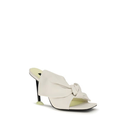 Givenchy White Lamb Mules