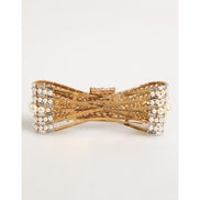 Broșă Dolce & Gabbana cu Perle Artificiale, Cristal și Pietre din Sticlă, Auriu, Alamă
