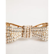 Broșă Dolce & Gabbana cu Perle Artificiale, Cristal și Pietre din Sticlă, Auriu, Alamă